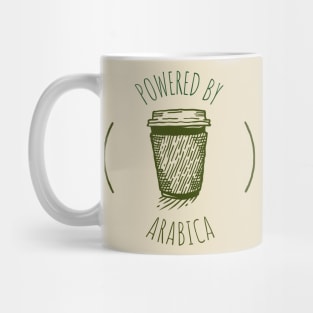 Powered by Arabica - Funny Coffee Design Mug